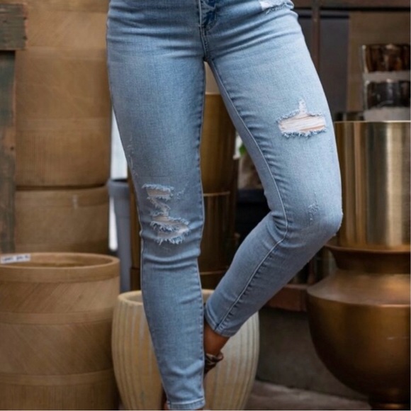 Judy Blue Hilaria Hi Rise Distressed Skinny Fit Jeans JB82330, Size 9 / 29 New - Picture 9 of 15